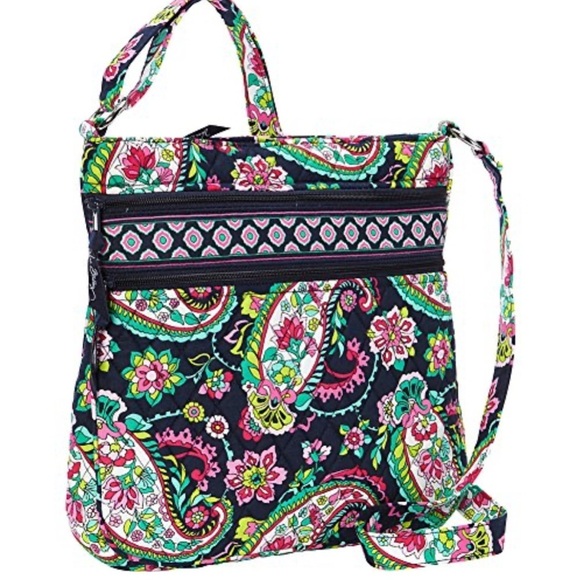 Vera Bradley Paisley printed adjustable strap cross body bag - Picture 1 of 5